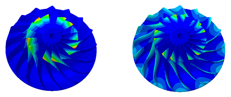 Impeller Mode Shapes at 1509 Hz and 2764 Hz